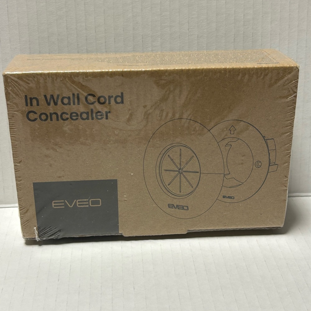 Eveo In Wall Cord Concealer - White Coloured - Cable Mangement Kit
